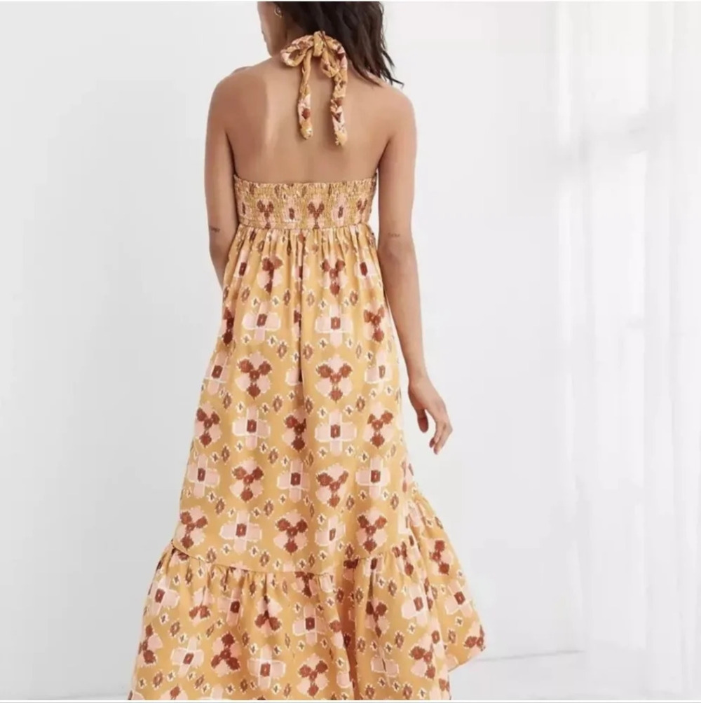NWT Aerie Halter Maxi Linen Blend Sun Dress. Women’s size M - Picture 2 of 6